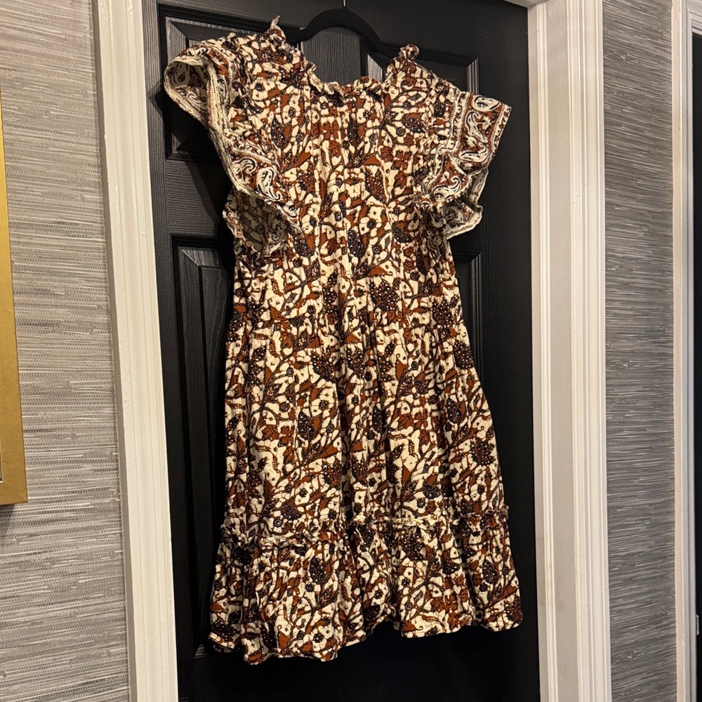 House of Harlow 1960 Abstract Brown and Cream Dress